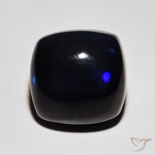 5.36ct Natürlicher Mehrfarbig Schwarzer Opal, Kissen, Lichtundurchlässig