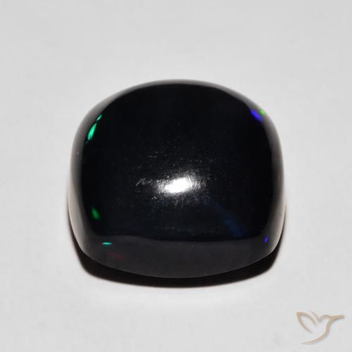 9,17 ctw natürlicher Mehrfarbig Schwarzer Opal, Kissen, Lichtundurchlässig
