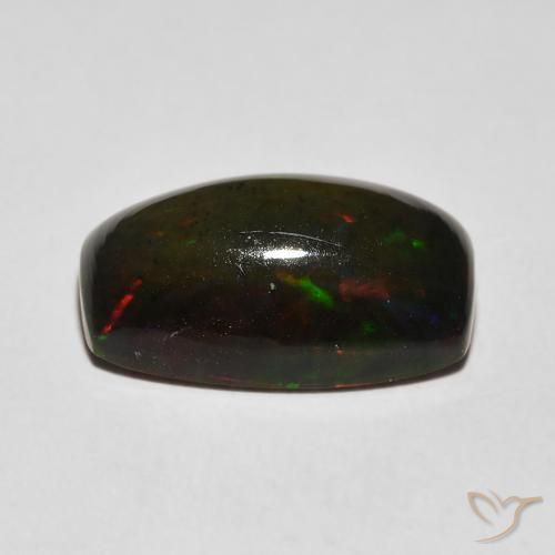 9,17 ctw natürlicher Mehrfarbig Schwarzer Opal, Kissen, Lichtundurchlässig