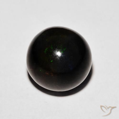 5.66ct Natürlicher Mehrfarbig Schwarzer Opal, Kugel / Ball, Lichtundurchlässig