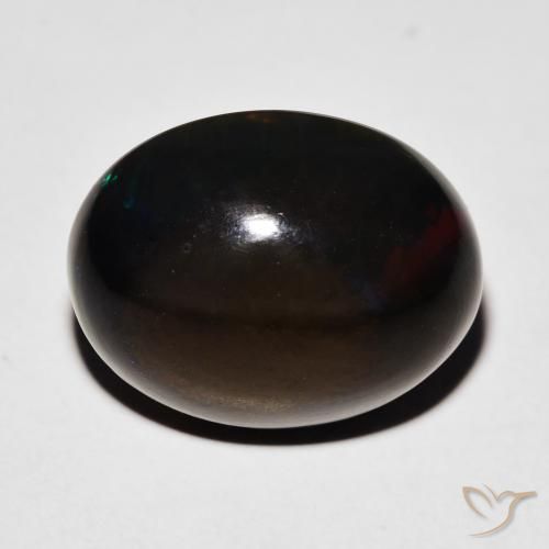 9,17 ctw natürlicher Mehrfarbig Schwarzer Opal, Oval, Lichtundurchlässig