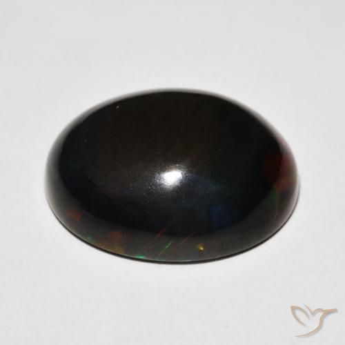 9,17 ctw natürlicher Mehrfarbig Schwarzer Opal, Oval, Lichtundurchlässig