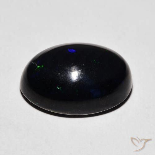 9,17 ctw natürlicher Mehrfarbig Schwarzer Opal, Oval, Lichtundurchlässig