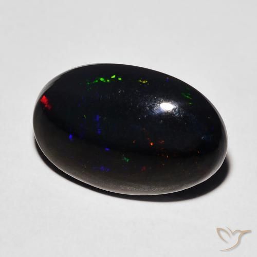 9,17 ctw natürlicher Mehrfarbig Schwarzer Opal, Oval, Lichtundurchlässig