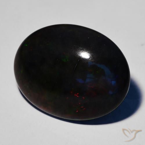 9,17 ctw natürlicher Mehrfarbig Schwarzer Opal, Oval, Lichtundurchlässig