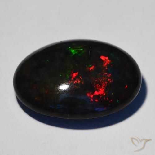 9,17 ctw natürlicher Mehrfarbig Schwarzer Opal, Oval, Lichtundurchlässig