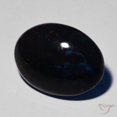9,17 ctw natürlicher Mehrfarbig Schwarzer Opal, Oval, Lichtundurchlässig