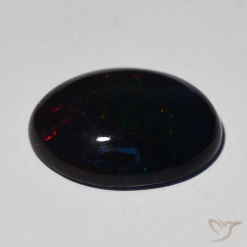 9,17 ctw natürlicher Mehrfarbig Schwarzer Opal, Oval, Lichtundurchlässig