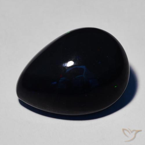 9,17 ctw natürlicher Mehrfarbig Schwarzer Opal, Birnenform, Lichtundurchlässig