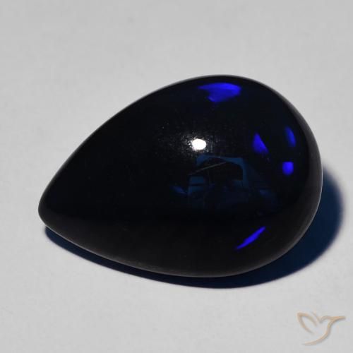 7.09ct Natürlicher Mehrfarbig Schwarzer Opal, Birnenform, Lichtundurchlässig