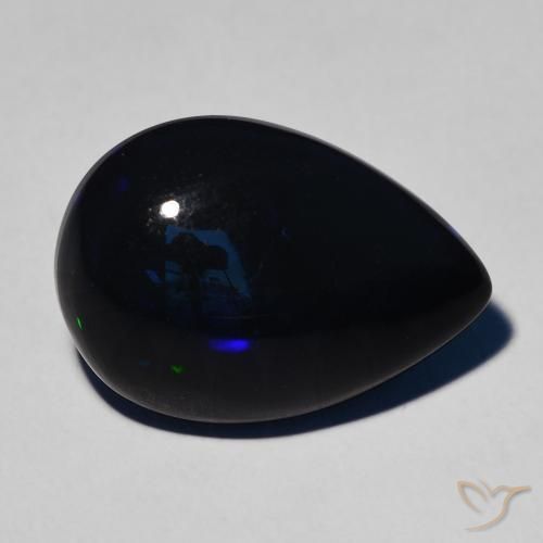 9,17 ctw natürlicher Mehrfarbig Schwarzer Opal, Birnenform, Lichtundurchlässig