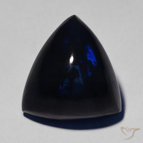 5.55ct Natürlicher Mehrfarbig Schwarzer Opal, Trillion, Lichtundurchlässig