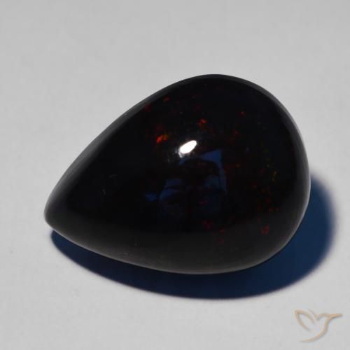 9,17 ctw natürlicher Mehrfarbig Schwarzer Opal, Birnenform, Lichtundurchlässig
