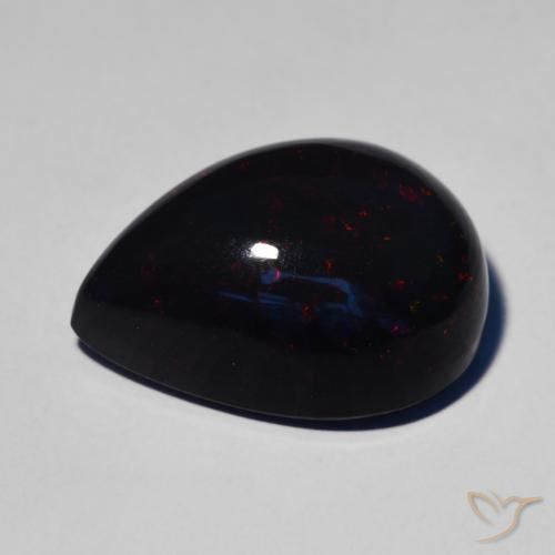 9,17 ctw natürlicher Mehrfarbig Schwarzer Opal, Birnenform, Lichtundurchlässig