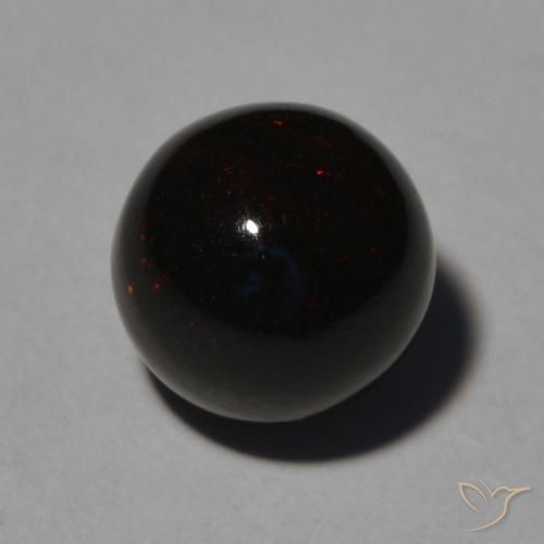 2.50ct Natürlicher Mehrfarbig Schwarzer Opal, Kugel / Ball, Lichtundurchlässig