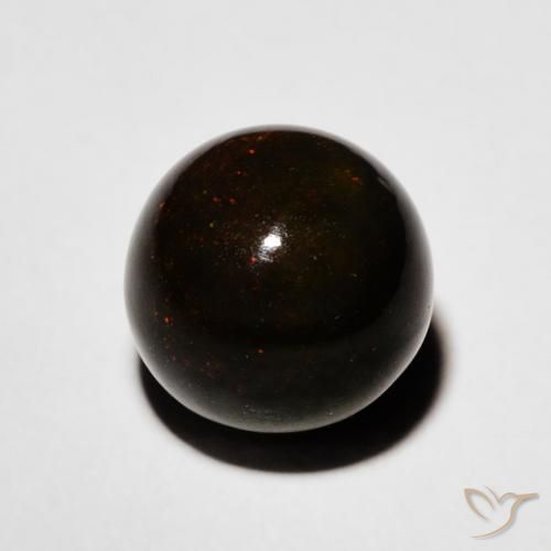 2.00ct Natürlicher Mehrfarbig Schwarzer Opal, Kugel / Ball, Lichtundurchlässig