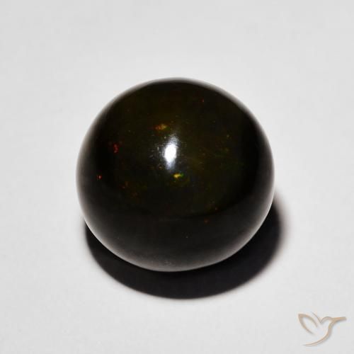 9,17 ctw natürlicher Mehrfarbig Schwarzer Opal, Kugel / Ball, Lichtundurchlässig