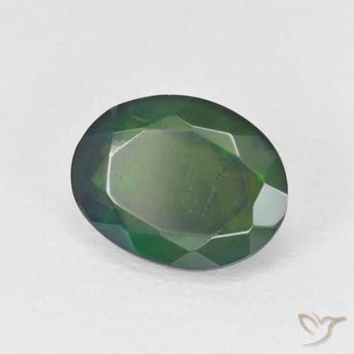 9,17 ctw natürlicher Mehrfarbig Schwarzer Opal, Oval, Lichtdurchlässig