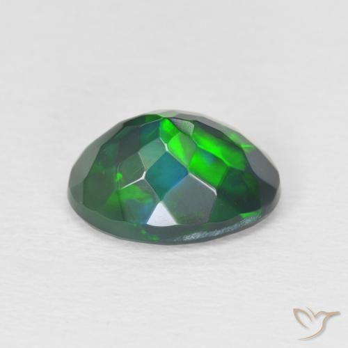 9,17 ctw natürlicher Mehrfarbig Schwarzer Opal, Oval, Lichtdurchlässig