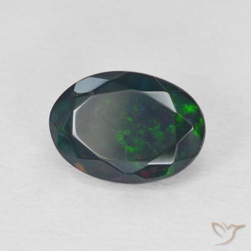 9,17 ctw natürlicher Mehrfarbig Schwarzer Opal, Oval, Lichtdurchlässig