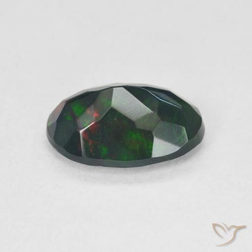 9,17 ctw natürlicher Mehrfarbig Schwarzer Opal, Oval, Lichtdurchlässig