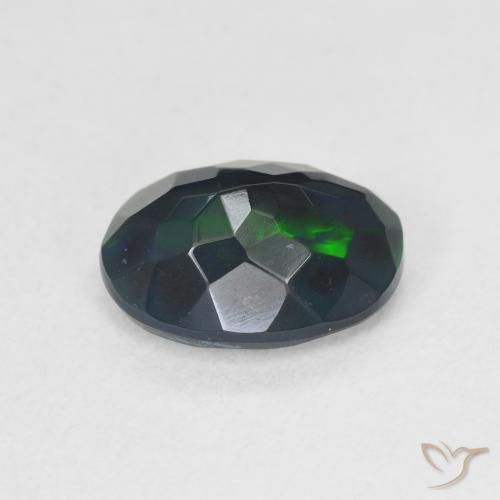 9,17 ctw natürlicher Mehrfarbig Schwarzer Opal, Oval, Lichtdurchlässig