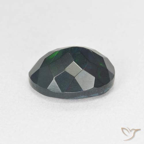 9,17 ctw natürlicher Mehrfarbig Schwarzer Opal, Oval, Lichtdurchlässig