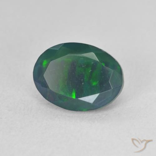 9,17 ctw natürlicher Mehrfarbig Schwarzer Opal, Oval, Lichtdurchlässig