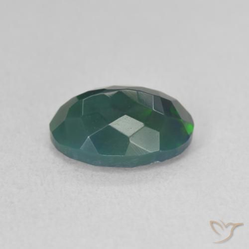 9,17 ctw natürlicher Mehrfarbig Schwarzer Opal, Oval, Lichtdurchlässig