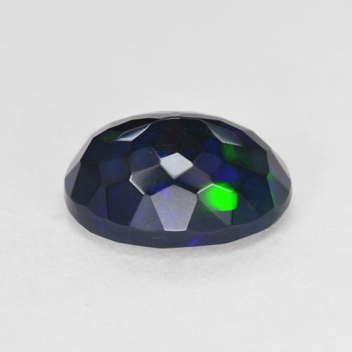 9,17 ctw natürlicher Mehrfarbig Schwarzer Opal, Oval, Lichtdurchlässig