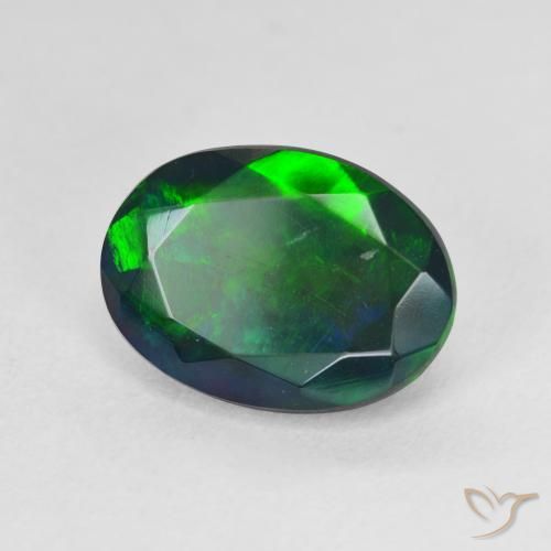 9,17 ctw natürlicher Mehrfarbig Schwarzer Opal, Oval, Lichtdurchlässig