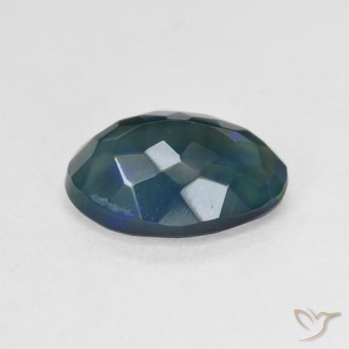 9,17 ctw natürlicher Mehrfarbig Schwarzer Opal, Oval, Lichtdurchlässig