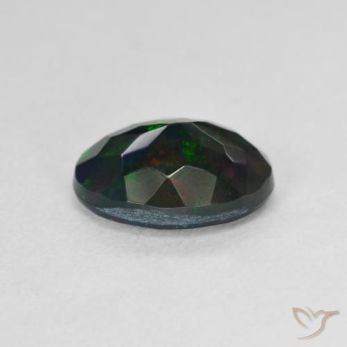 9,17 ctw natürlicher Mehrfarbig Schwarzer Opal, Oval, Lichtdurchlässig