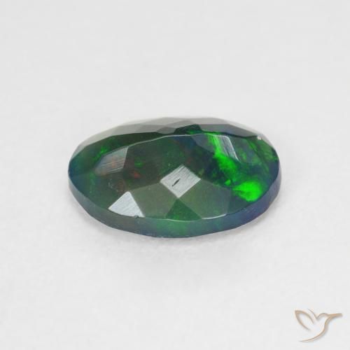 9,17 ctw natürlicher Mehrfarbig Schwarzer Opal, Oval, Lichtdurchlässig