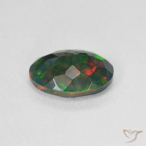 9,17 ctw natürlicher Mehrfarbig Schwarzer Opal, Oval, Lichtdurchlässig