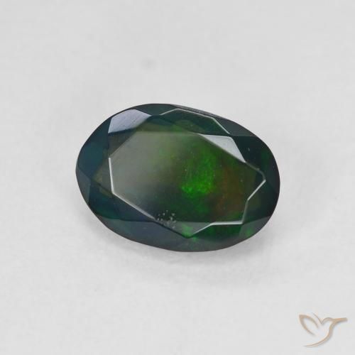 9,17 ctw natürlicher Mehrfarbig Schwarzer Opal, Oval, Lichtdurchlässig