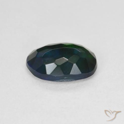 9,17 ctw natürlicher Mehrfarbig Schwarzer Opal, Oval, Lichtdurchlässig