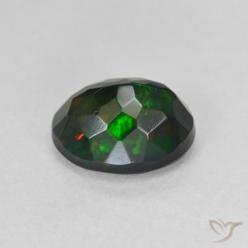 9,17 ctw natürlicher Mehrfarbig Schwarzer Opal, Oval, Lichtdurchlässig