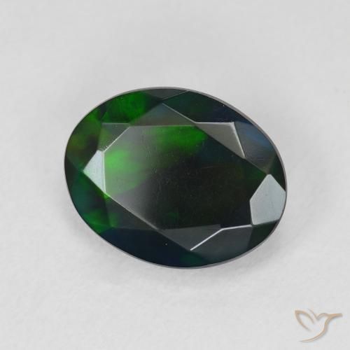 9,17 ctw natürlicher Mehrfarbig Schwarzer Opal, Oval, Lichtdurchlässig