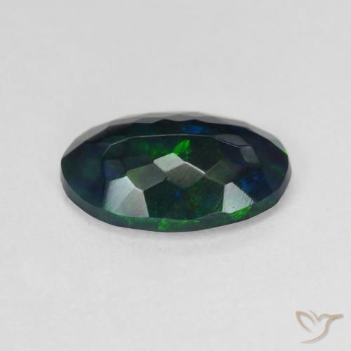 9,17 ctw natürlicher Mehrfarbig Schwarzer Opal, Oval, Lichtdurchlässig