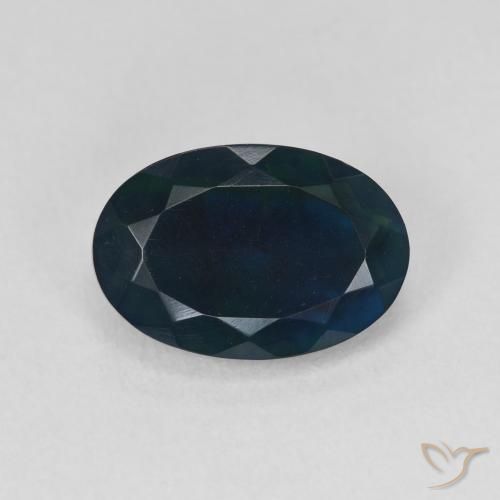 2.04ct Natürlicher Mehrfarbig Schwarzer Opal, Oval, Lichtdurchlässig