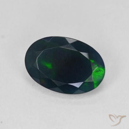 9,17 ctw natürlicher Mehrfarbig Schwarzer Opal, Oval, Lichtdurchlässig