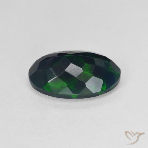 9,17 ctw natürlicher Mehrfarbig Schwarzer Opal, Oval, Lichtdurchlässig