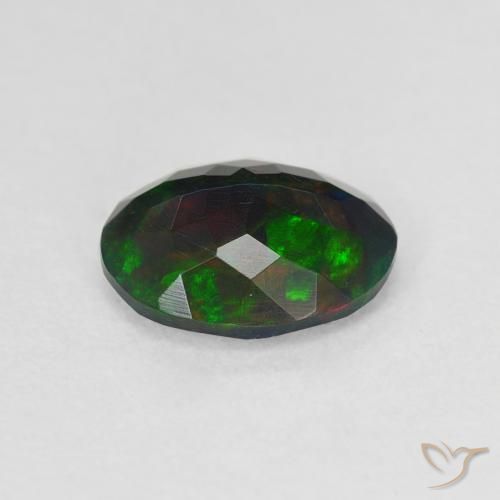 9,17 ctw natürlicher Mehrfarbig Schwarzer Opal, Oval, Lichtdurchlässig