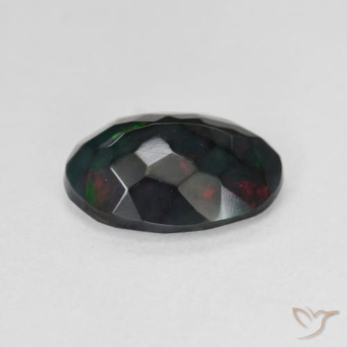 9,17 ctw natürlicher Mehrfarbig Schwarzer Opal, Oval, Lichtdurchlässig