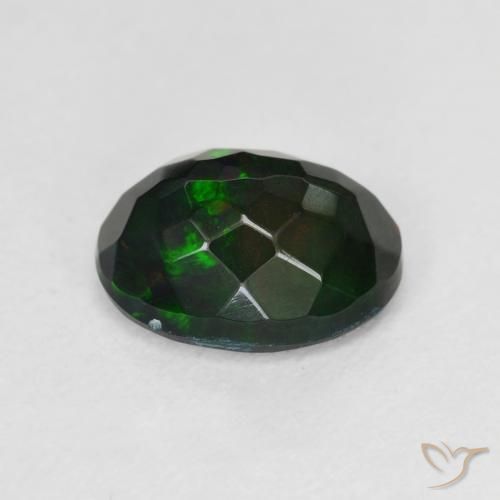 9,17 ctw natürlicher Mehrfarbig Schwarzer Opal, Oval, Lichtdurchlässig