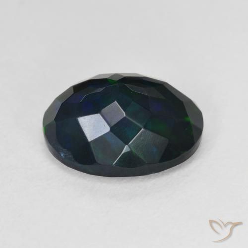 9,17 ctw natürlicher Mehrfarbig Schwarzer Opal, Oval, Lichtdurchlässig