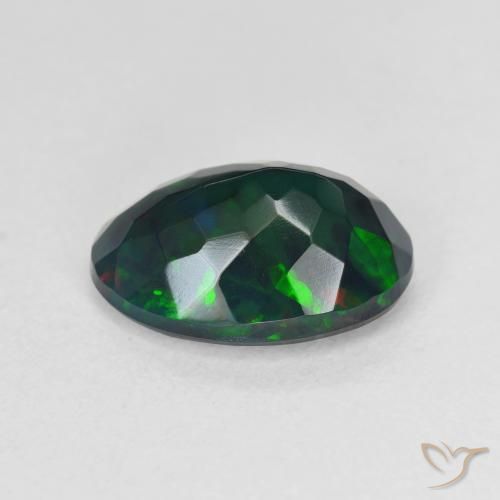 9,17 ctw natürlicher Mehrfarbig Schwarzer Opal, Oval, Lichtdurchlässig