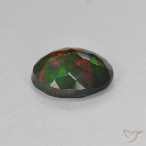 9,17 ctw natürlicher Mehrfarbig Schwarzer Opal, Oval, Lichtdurchlässig