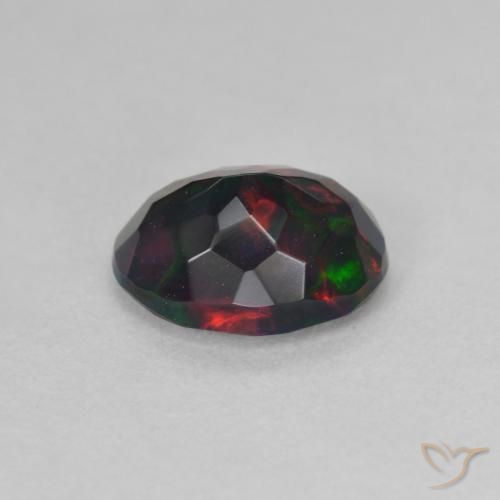 9,17 ctw natürlicher Mehrfarbig Schwarzer Opal, Oval, Lichtdurchlässig